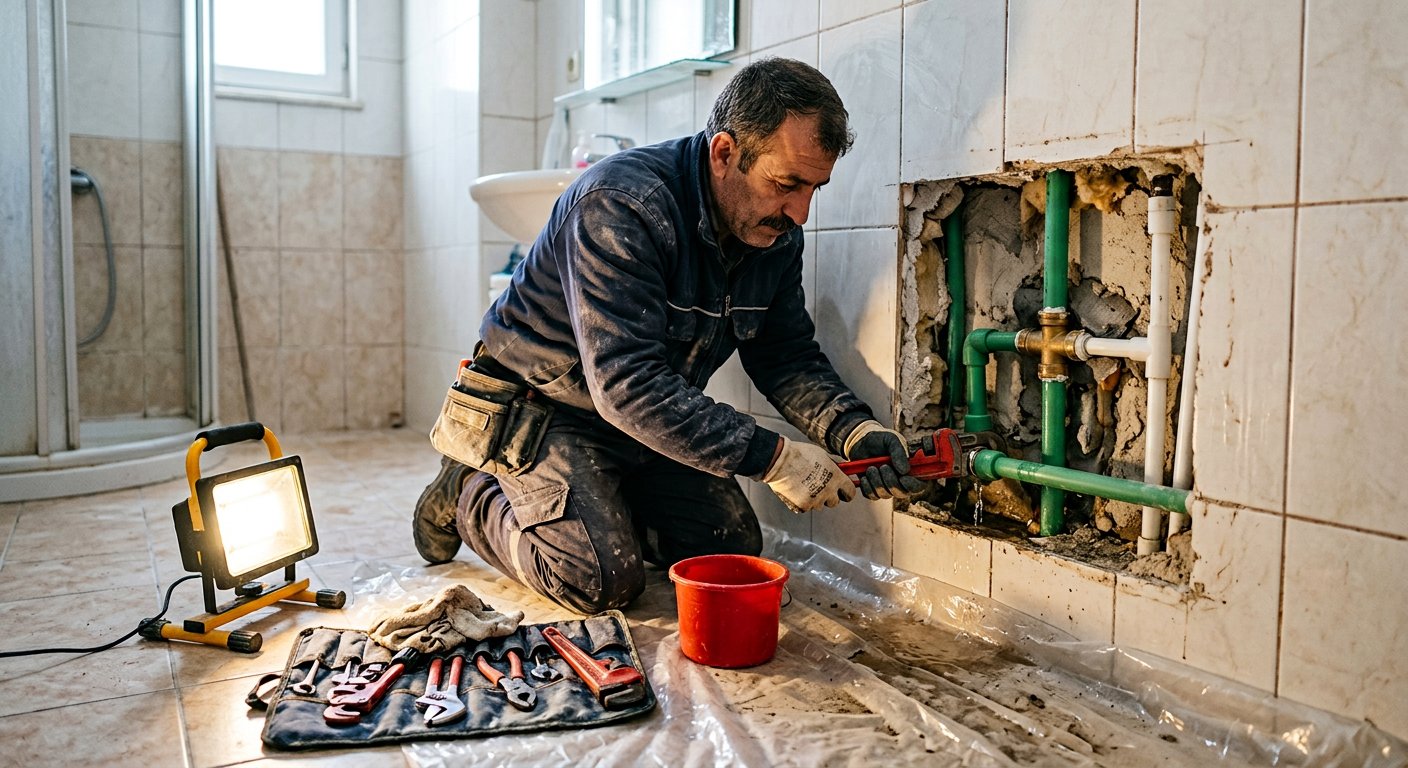 Duvar içi su kaçağı onarımı